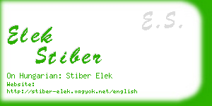 elek stiber business card